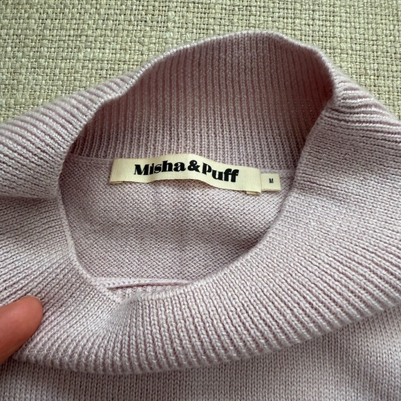 Misha and Puff adult merino wool mock neck pullover in dune M - Picture 4 of 5